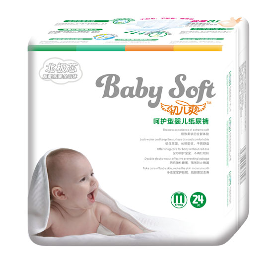 初兒爽北極芯呵護(hù)型yinge紙尿褲M碼24片