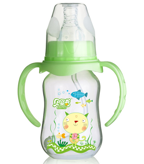貝嬰奇120ml標(biāo)口圓弧奶瓶綠色