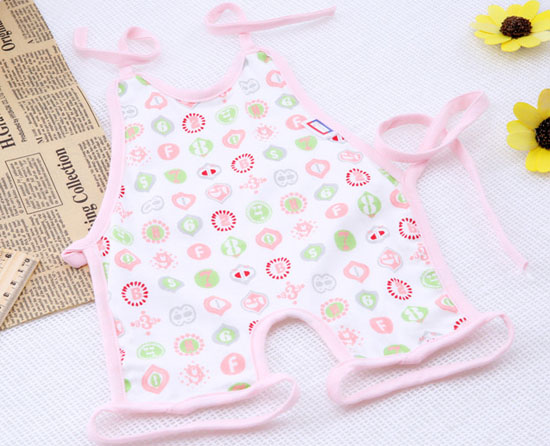 金色小魚(yú)單面竹纖維數(shù)字連腳肚兜