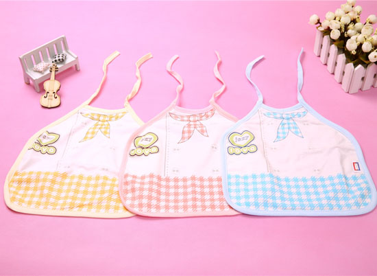 金色小魚(yú)單面竹纖維小領(lǐng)結(jié)口水圍