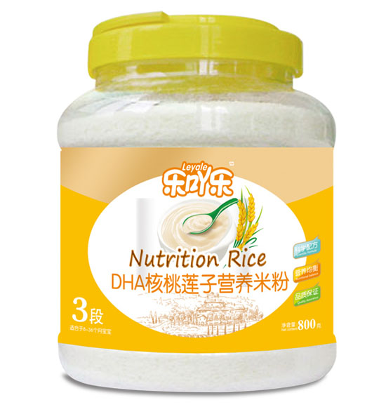 樂吖樂DHA核桃蓮子營(yíng)養(yǎng)米粉3段