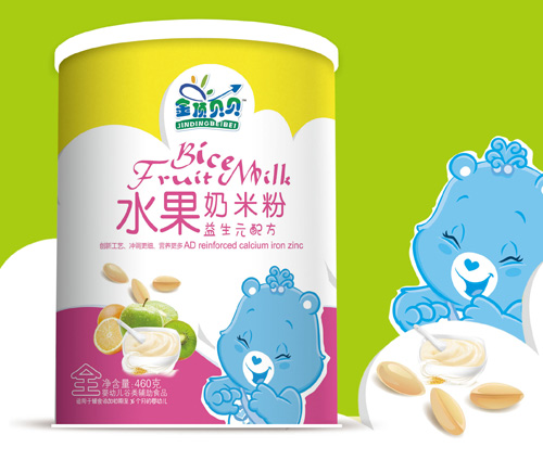 金頂貝貝益生元配方水果奶米粉