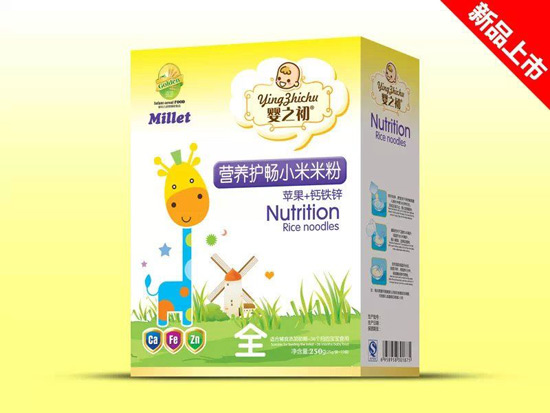 嬰之初蘋果+鈣鐵鋅護腸營養(yǎng)米粉