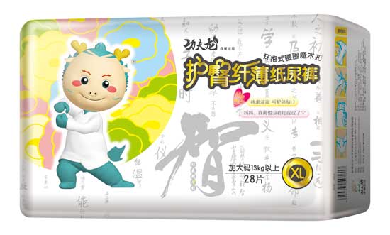 功夫龍護(hù)臀纖薄紙尿褲XL碼