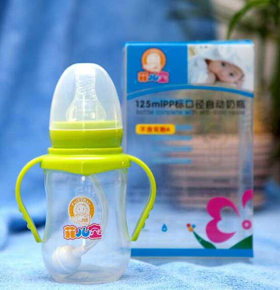 菲兒寶125ML標(biāo)口PP全自動奶瓶(草綠色)