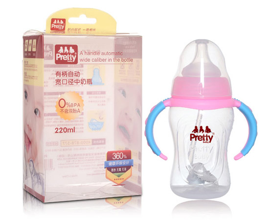 prettybaby有柄自動(dòng)寬口徑奶瓶220ML