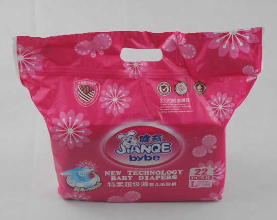健奇特柔超級(jí)薄yinge紙尿褲L碼22片正面