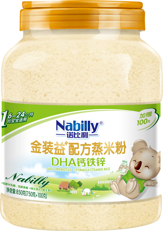 諾比利益+配方DHA鈣鐵鋅蒸米粉850克