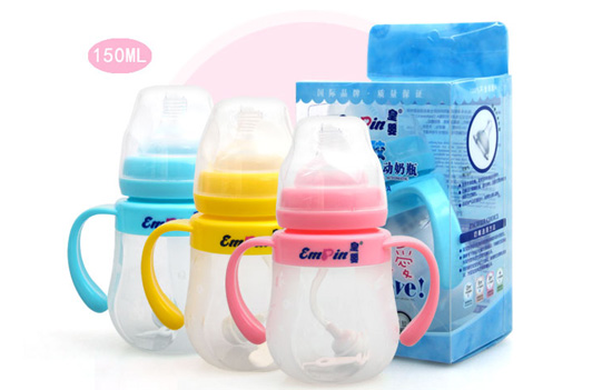 皇嬰高級(jí)寬口硅膠自動(dòng)奶瓶150ML