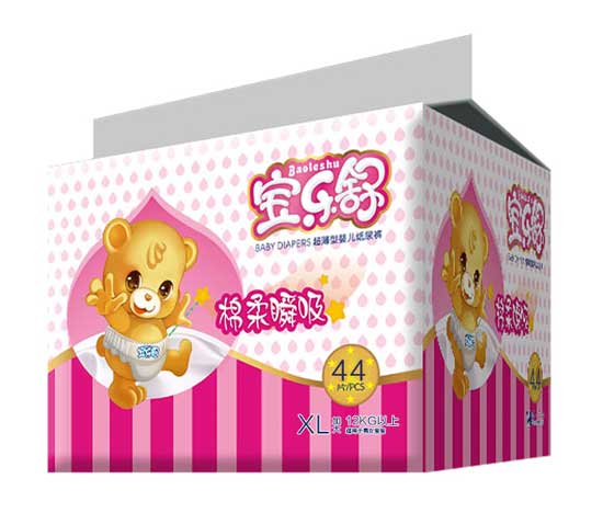 寶樂(lè)舒棉柔瞬吸超薄紙尿褲大包XL碼