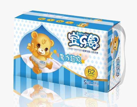 寶樂(lè)舒魔力超吸超薄紙尿褲大包S碼