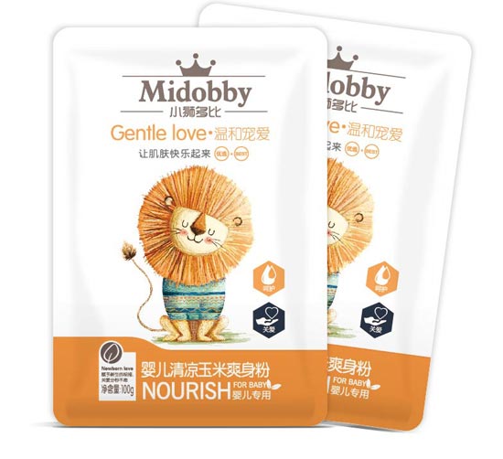 小獅多比yinge清涼玉米袋爽身粉100g