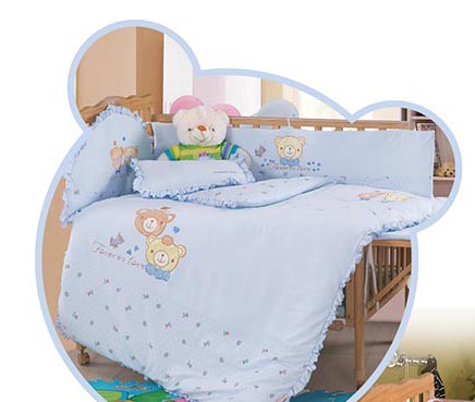 yinge坊yingye床品多件套淺藍(lán)色