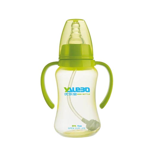 優(yōu)樂(lè)寶PP抗菌標(biāo)準(zhǔn)口徑有柄自動(dòng)奶瓶210ML(M)