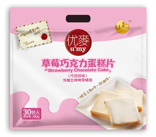 優(yōu)麥草莓味蛋糕片(30片裝)