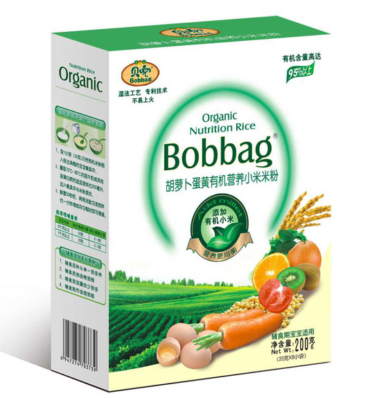 貝兜胡蘿卜蛋黃有機營養(yǎng)小米米粉