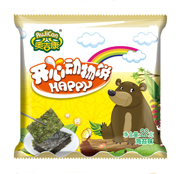 奧吉康yinge動物餅干海苔味