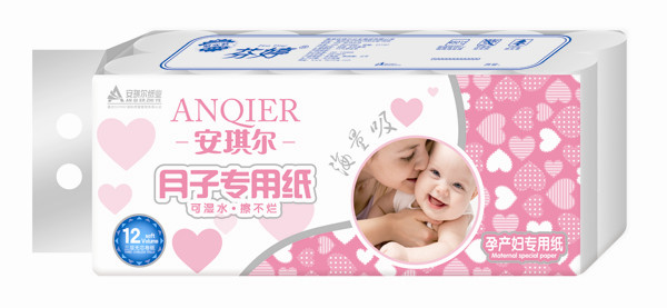 安琪爾月子專(zhuān)用紙無(wú)芯卷紙-12卷