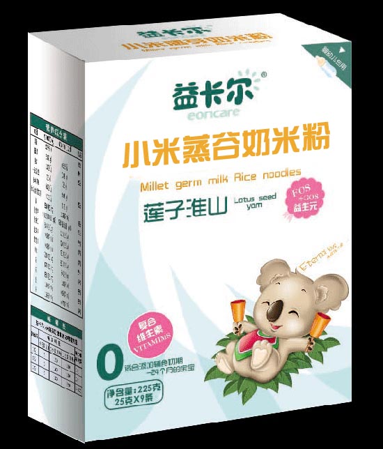 益卡爾蓮子淮山小米蒸谷奶米粉0段