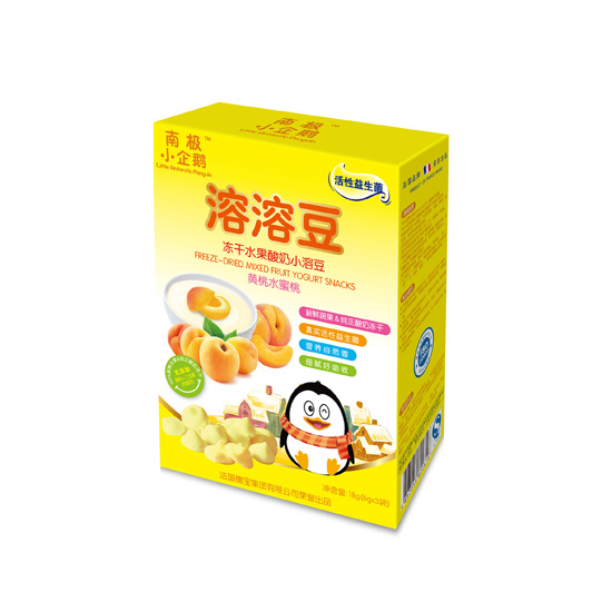 南極小企鵝黃桃水蜜桃溶溶豆