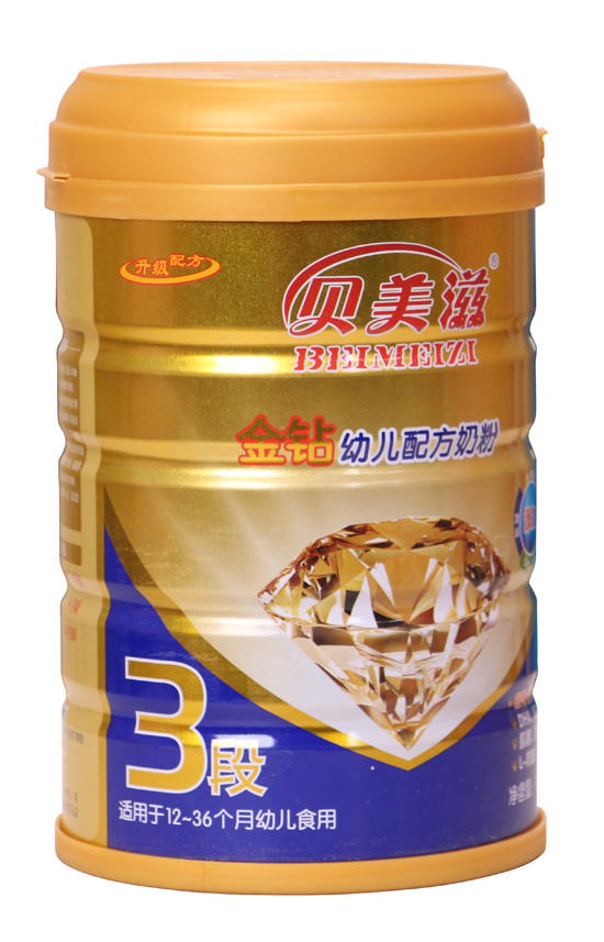 貝美滋金鉆yinge配方奶粉聽裝3段
