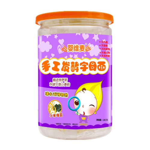 嬰維麥手工發(fā)酵字母面小米海苔
