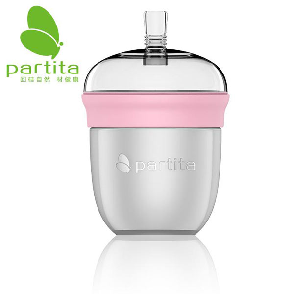 partita一字扣粗糧奶瓶粉色
