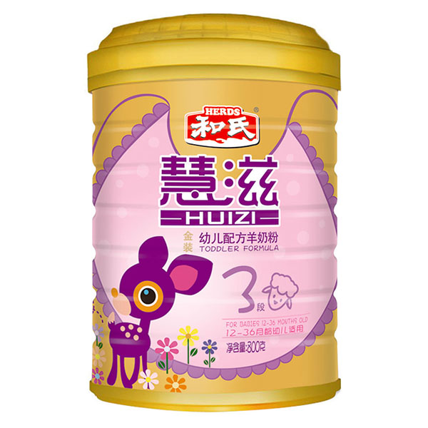 慧滋youe配方羊奶粉800克金裝3段罐裝