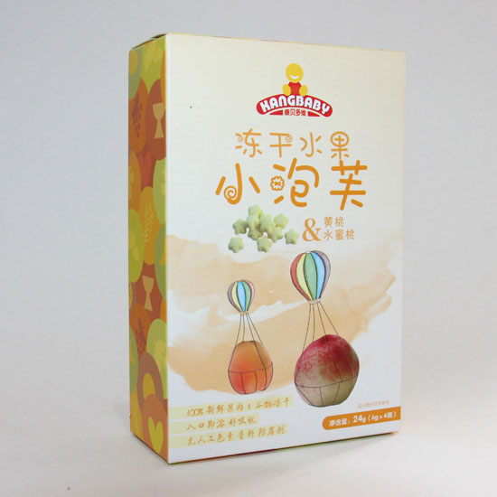 康貝多維黃桃水蜜桃凍干小泡芙