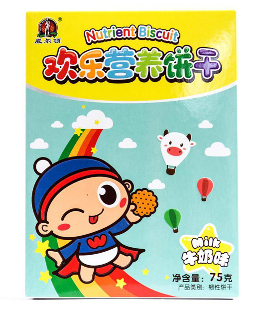 威爾頓75G歡樂(lè)營(yíng)養(yǎng)餅干(牛奶味)