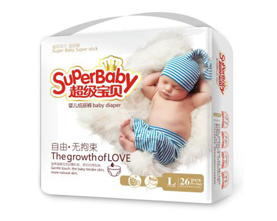 超級(jí)寶貝自由無拘束紙尿褲L碼26片