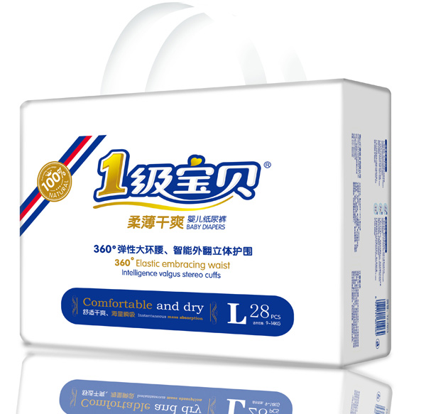 1級(jí)寶貝柔薄干爽紙尿褲L碼28片