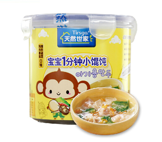 天然世家雞肉香菇+豬肉蔬菜小餛鈍桶裝