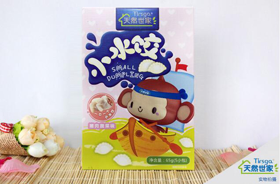 天然世家豬肉蔬菜小水餃豎