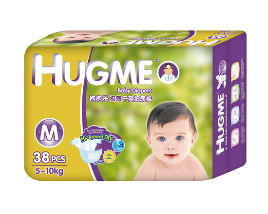 抱抱樂極薄干爽紙尿褲M碼38片