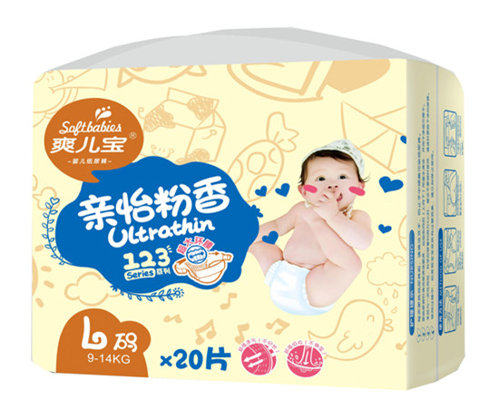 爽兒寶超吸收親怡粉香紙尿褲大號