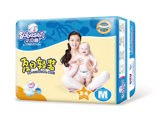 小貝真夏日輕裝yinge紙尿褲中包裝M碼24片