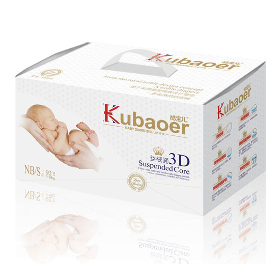 酷寶兒3D絲絨面yinge紙尿褲S碼92片