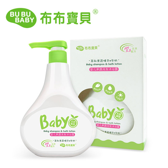 布布寶貝yinge果蔬洗發(fā)沐浴露500ml(內(nèi)含PH試紙)