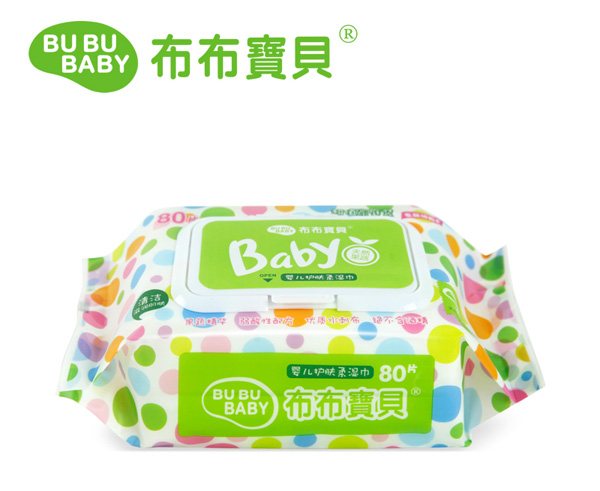 布布寶貝yinge柔膚濕巾綠色