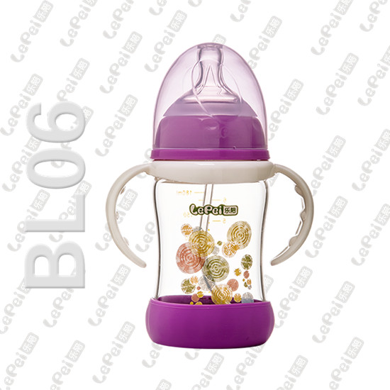 樂(lè)陪yingye玻璃奶瓶紫