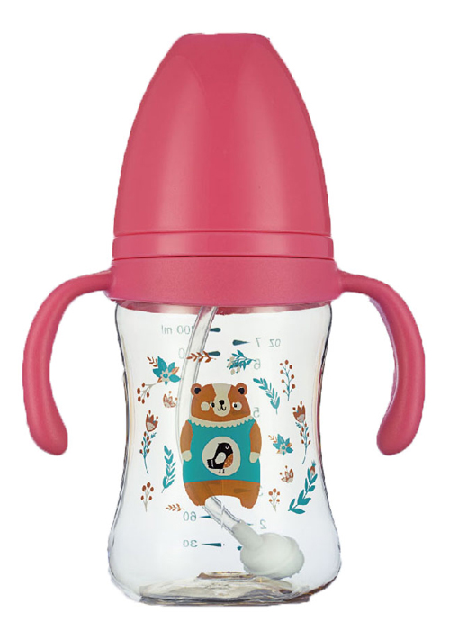 紐優(yōu)德國巴斯夫PPSU奶瓶200ml粉色