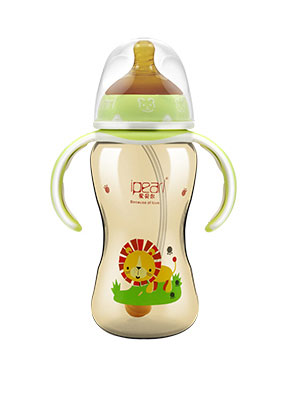 愛(ài)貝爾貴族彩印納米銀安全奶瓶330ML