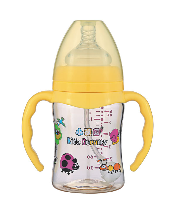 小孩國(guó)寬口直身自動(dòng)PPSU安全奶瓶180ML
