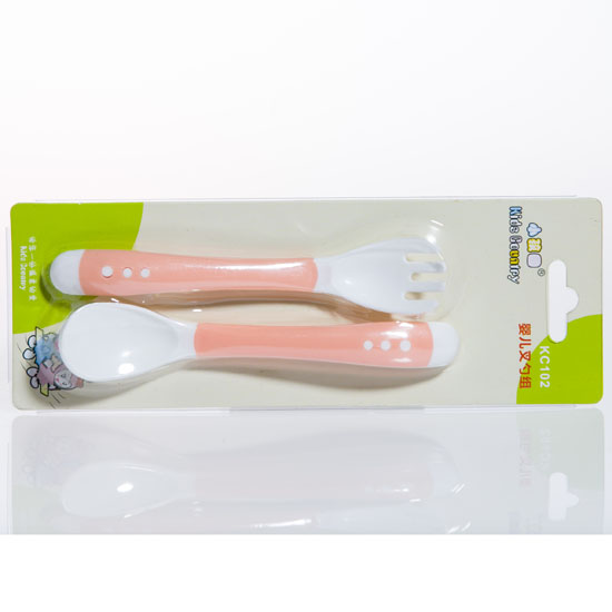 小孩國嬰兒叉勺組合粉色