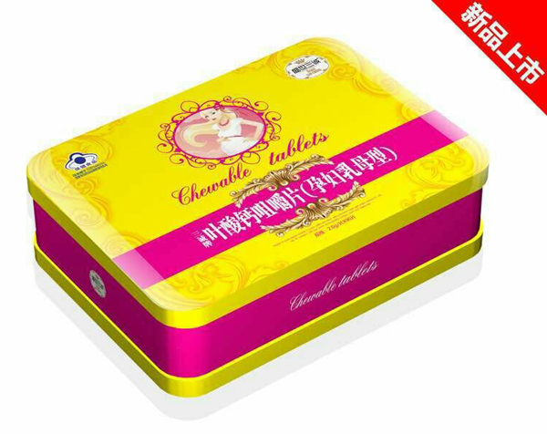 盛世三誠孕婦葉酸鈣咀嚼片乳母型鐵盒