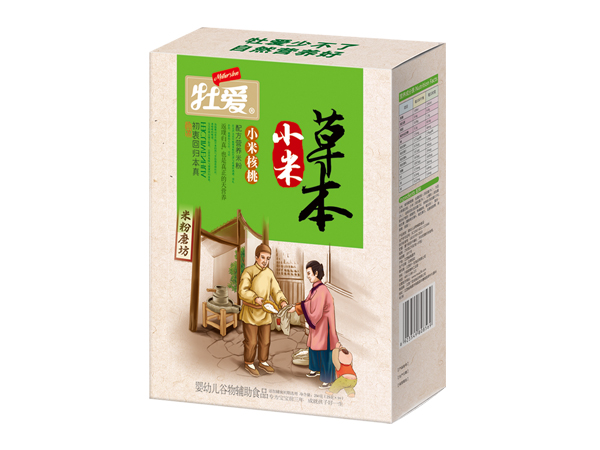 牡愛(ài)草本小米米粉-小米核桃 盒裝