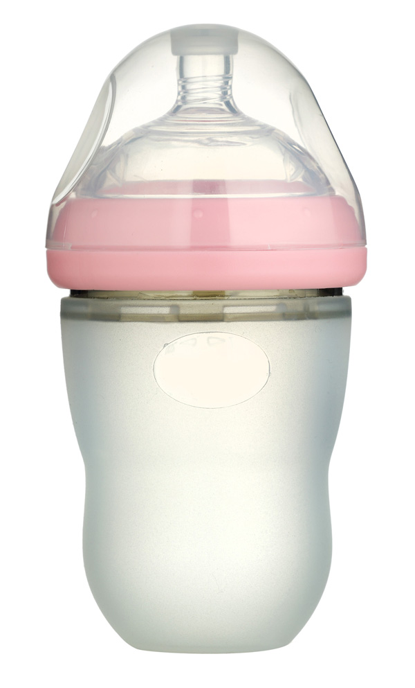 小蘋果硅膠奶瓶 大 紅色