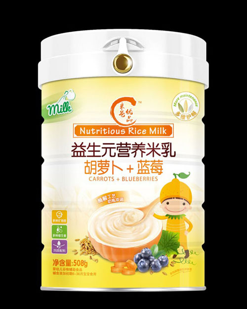 米爸優(yōu)品益生元營養(yǎng)米乳-胡蘿卜+藍莓配方