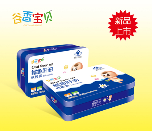 谷香寶貝鱈魚(yú)肝油軟膠囊(鐵盒)
